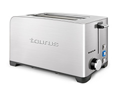 Taurus Toaster 4 Slice Stainless Steel Brushed 5 Heat Settings 1400W "My Toast Duplo Legend"
