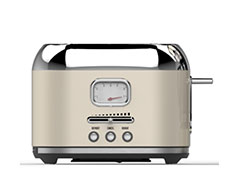 Taurus Toaster 2 Slice Stainless Steel Cream 6Heat Settings 1000W 