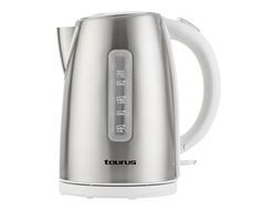 Taurus Kettle 360 Degree Cordless Stainless Steel With White Trim 1.7L 2200W "Arctic" #