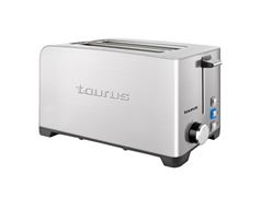 Taurus Toaster 4 Slice Stainless Steel Brushed 5 Heat Settings 1400W "My Toast Duplo Legend"