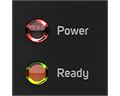 Power and ready light indicators